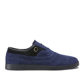 Supra Mens GRECO Blue Suede Low Top Shoes | CA-56262